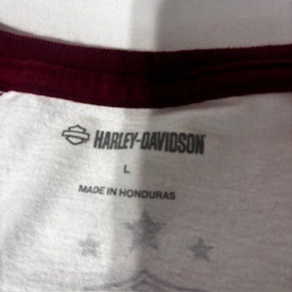 Harley Davidson Womens Baseball Tee Her In Every Hero Wounded Warrior Project - Picture 6 of 7